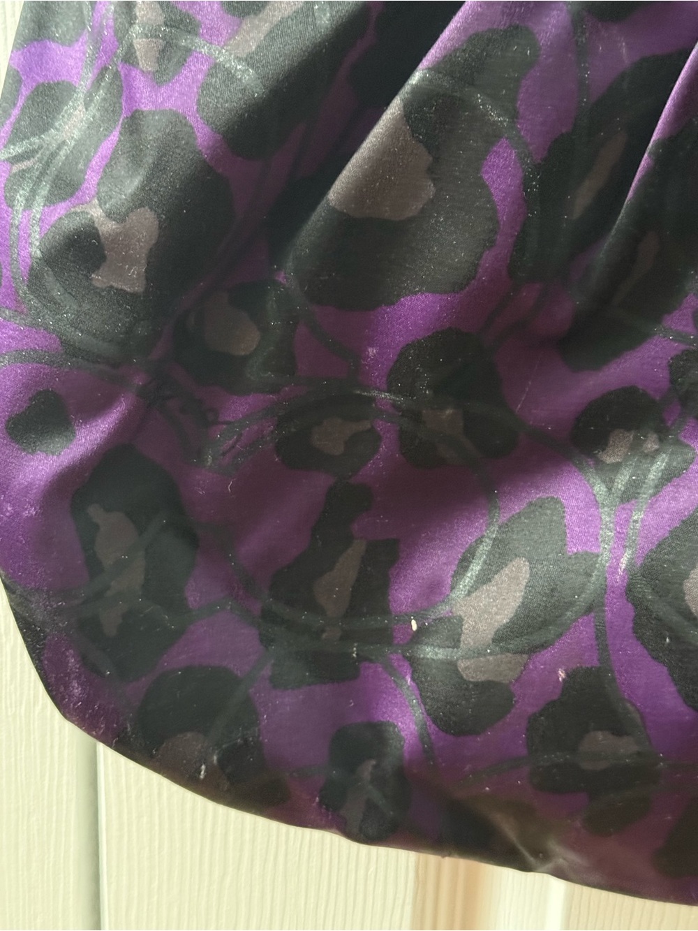 Y2K Coach Poppy Purple Ocelot Sateen Satchel Tote - Picture 4 of 7